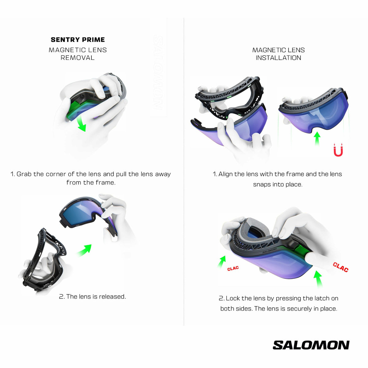 SENTRY PRIME SIGMA (and EXTRA LENS) White | Salomon Signature